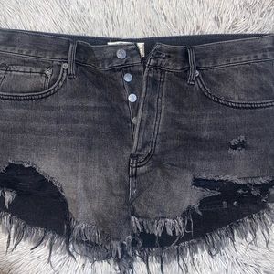 NWOT fringe black shorts (FREE PEOPLE)